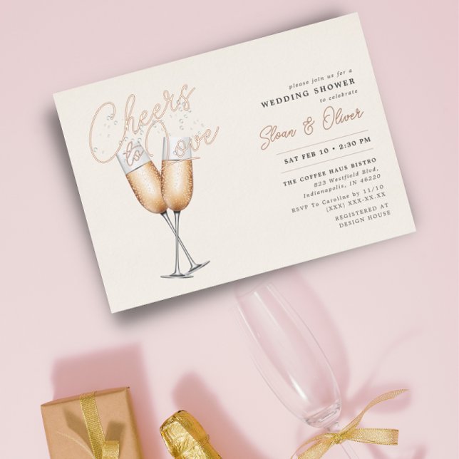 Cheers to Love Ivory Bridal Shower Rose Gold (Creator Uploaded)