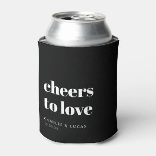Cheers To Love Personalised Wedding Favours  Can Cooler