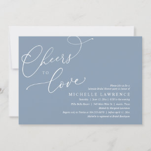 Cheers to love, Romantic Bridal Shower Party Invitation