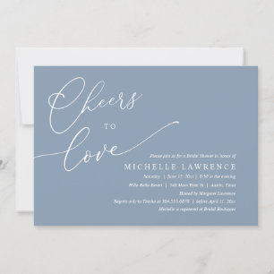 Cheers to love, Romantic Bridal Shower Party Invitation