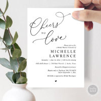 Cheers to love, Romantic Bridal Shower Party