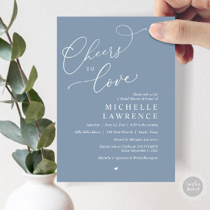 Cheers to love, Romantic Bridal Shower Party Invitation