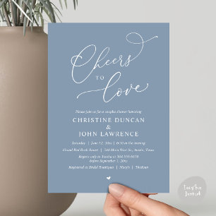 Cheers to love, Romantic Couples Shower Party Invitation