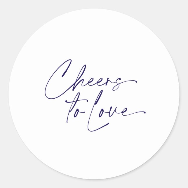 Cheers to Love Sticker – White Background (Front)