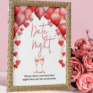 Cheers to Love Sweetheart Bridal Shower Date Night Poster