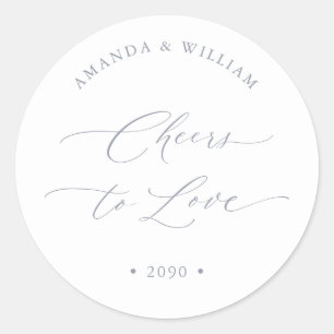 Cheers to Love Wedding Favour Sticker