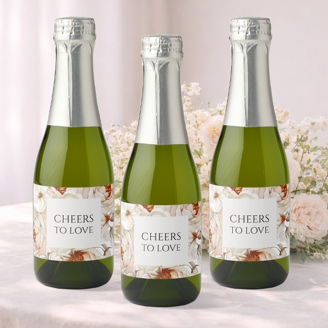 CHEERS TO LOVE Wedding Sparkling Wine Label (Creator Uploaded)