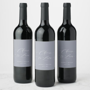 Cheers to Love Wedding Wine Label