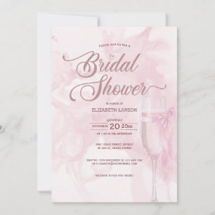 Cheers To Love Wine Glasses Bow Tie Bridal Shower Invitation