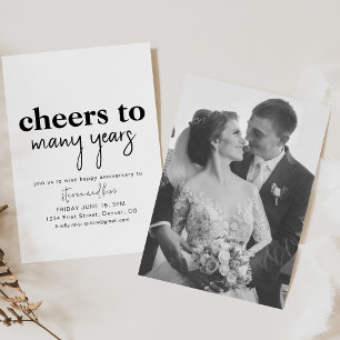 Cheers to Many Years Retirement Party Invite Photo