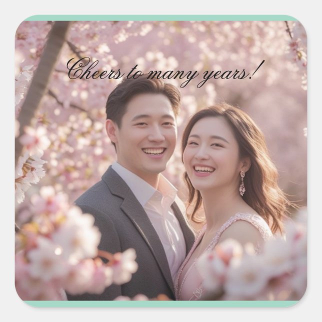 Cheers To Many Years Sticker (Front)