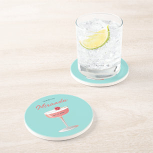 Cheers to [Name] Personalised Party  Coaster