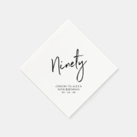 Cheers to Ninety Modern Adult 90th Birthday Party
