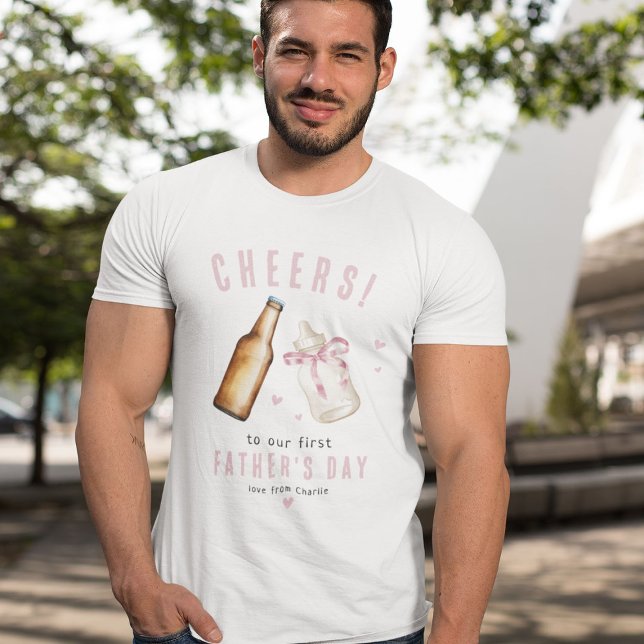 Cheers to Our 1st Father's Day, Cute New Dad Gift T-Shirt (Creator Uploaded)