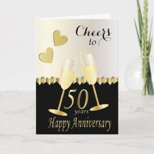 Cheers to Our 50th Anniversary   DIY Text Card