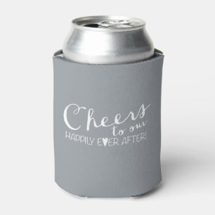 Cheers to our Happily Ever After   Wedding Can Cooler