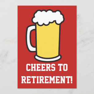 Cheers To Retirement Beer Party Invitation