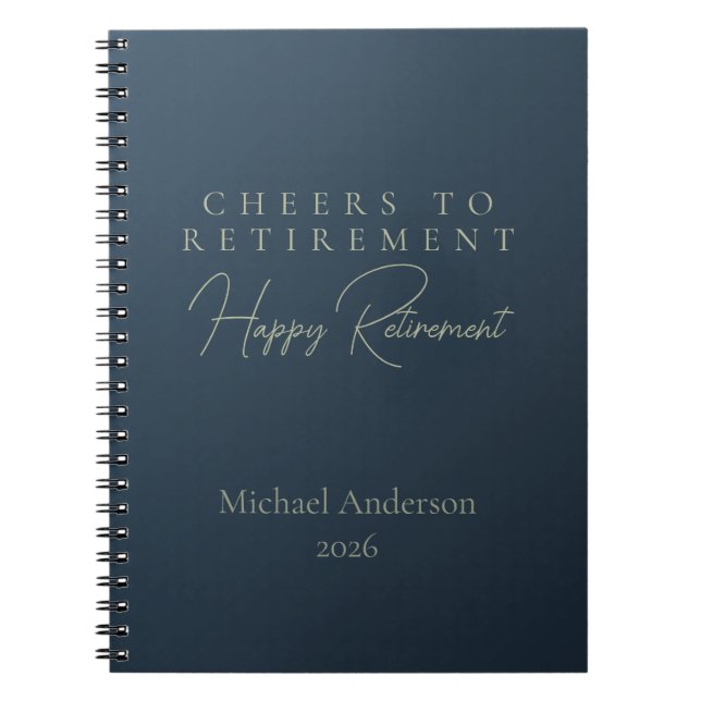 Cheers to Retirement Gift Notebook (Front)