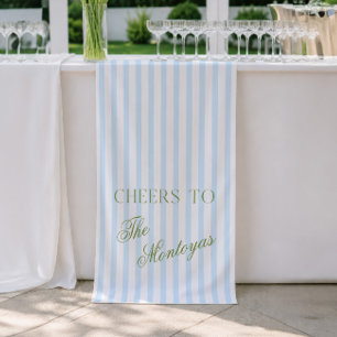 Cheers to Sage Green & Blue Wedding Banner