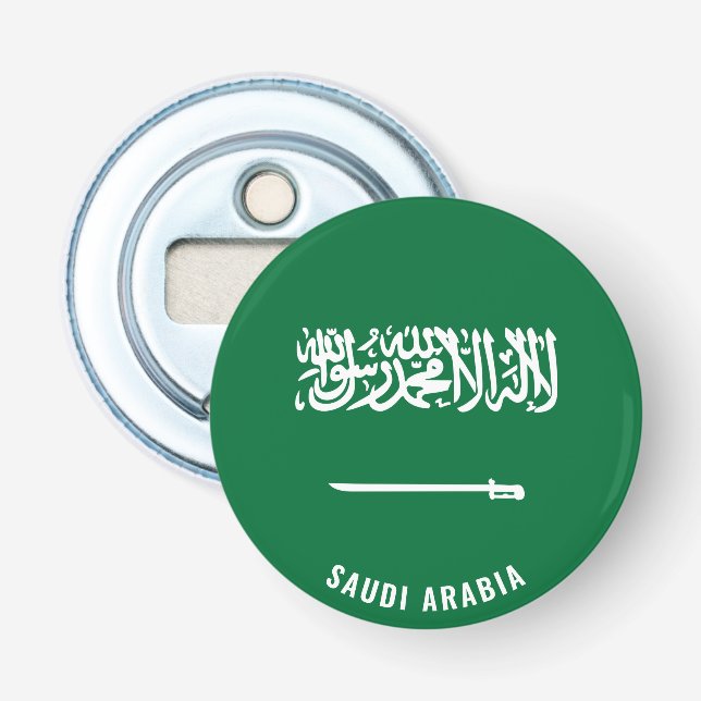 Cheers to Saudi Arabia! Splendid Patriotic Bottle Opener (Front)