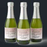 Cheers to Sixty Years Pink Glitter 60th Birthday Sparkling Wine Label<br><div class="desc">Fun,  cute,  personalised labels for your birthday celebration. Can be fully customised to suit your needs.
© Gorjo Designs. Made for you via the Zazzle platform. 

// Need help customising your design? Got other ideas? Feel free to contact me (Zoe) directly.</div>