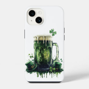 Cheers to St. Patrick's Day! Beer Illustration iPhone 14 Case
