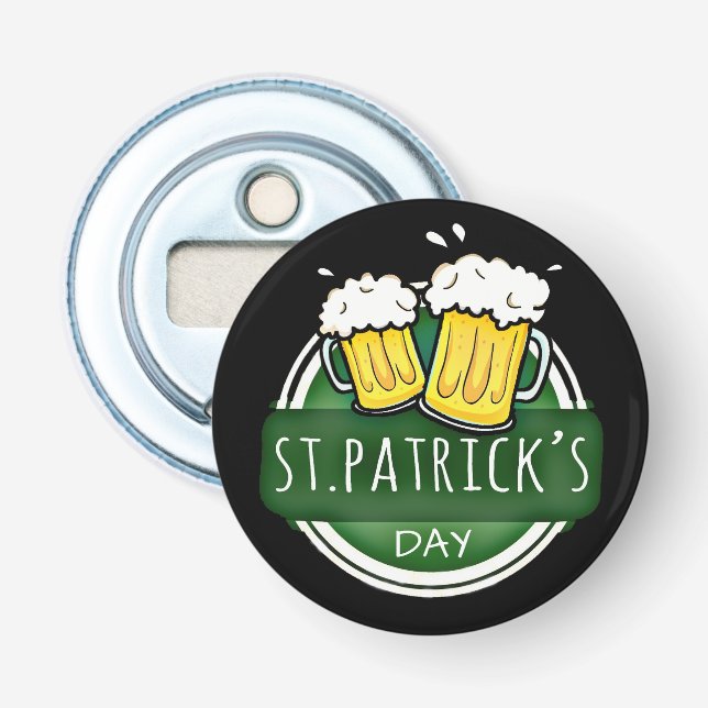 Cheers to St Patrick's Day Beer Mugs Bottle Opener (Front)