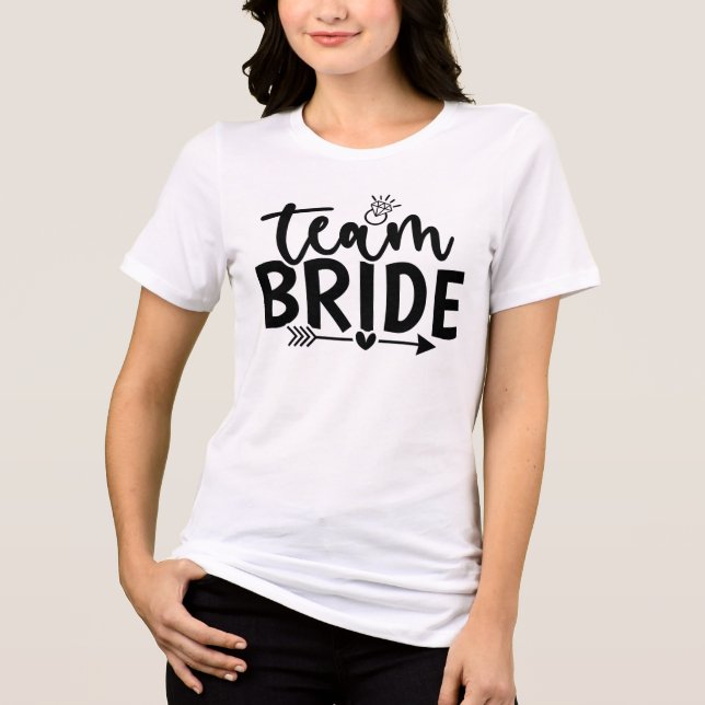 Cheers to Team Bride! Tri-Blend Shirt (Front)