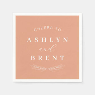 Cheers To Terracotta Wedding Cocktail Napkins