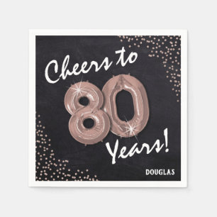 Cheers to the 80 Years! 80th Birthday Napkin