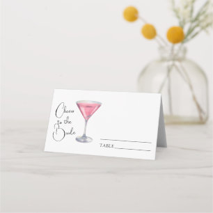 cheers to the bride bridal shower - wedding place card