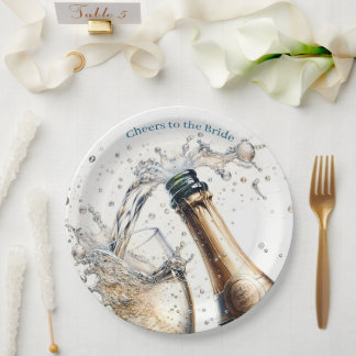 Cheers to the Bride Paper Plate