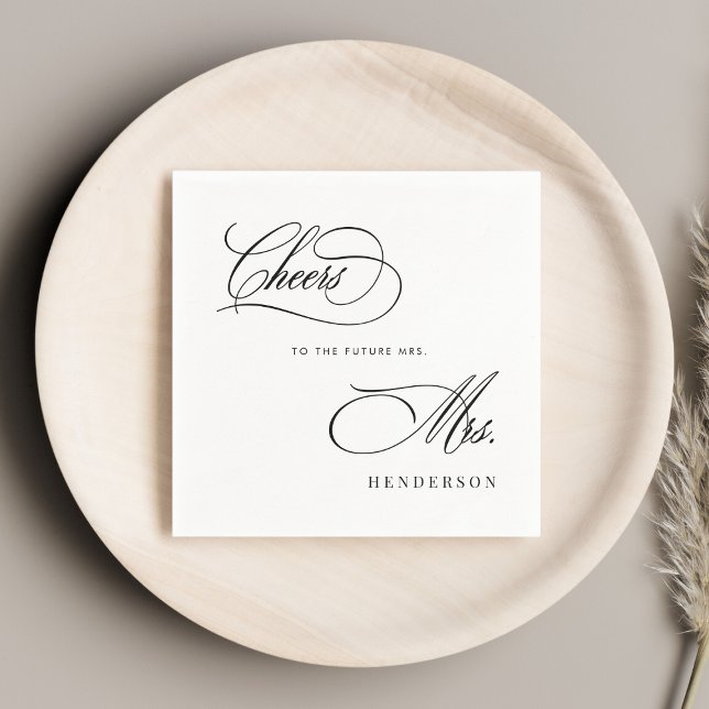 Cheers to the Future Mrs. Bridal Shower Brunch Napkin (Creator Uploaded)