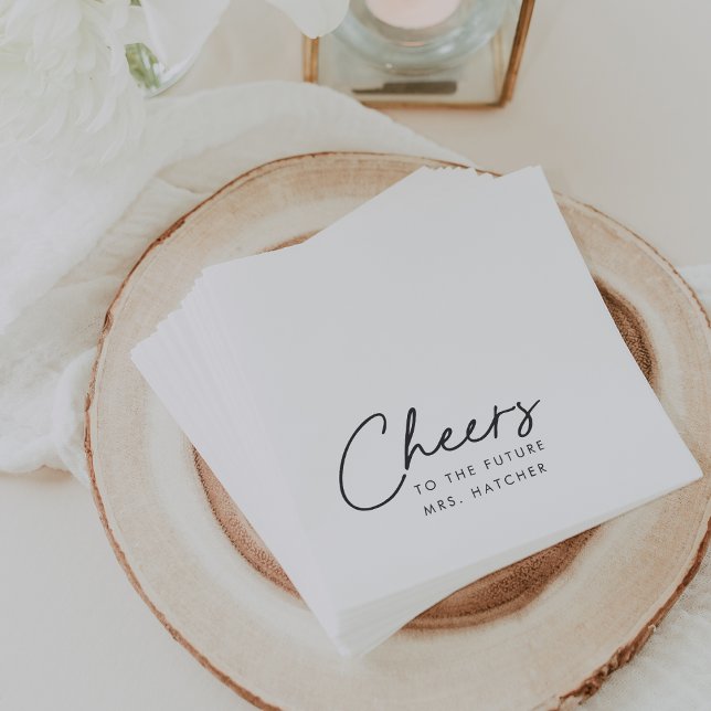 Cheers to the Future Mrs Bridal Shower Napkin (Creator Uploaded)