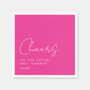 Cheers, to the future Mrs.! Modern, minimalist Napkin
