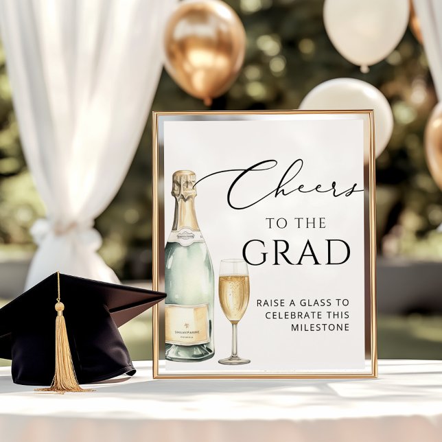 Cheers to the grad Elegant graduation party  Poster (Creator Uploaded)