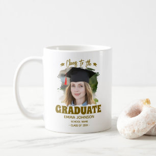 Cheers to the Graduate Custom Photo Name Family Coffee Mug