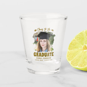 Cheers to the Graduate Custom Photo Name Family Shot Glass