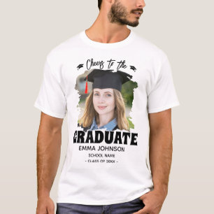 Cheers to the Graduate Custom Photo Name Family T-Shirt
