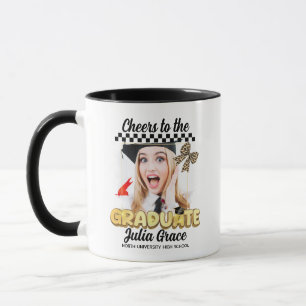 Cheers to the Graduate White Custom Photo Mug