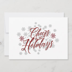 Cheers to the Holidays - Elegant Christmas Card