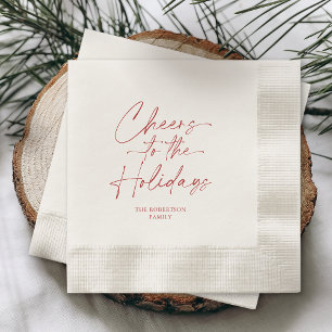 Cheers to the Holidays Festive Napkin