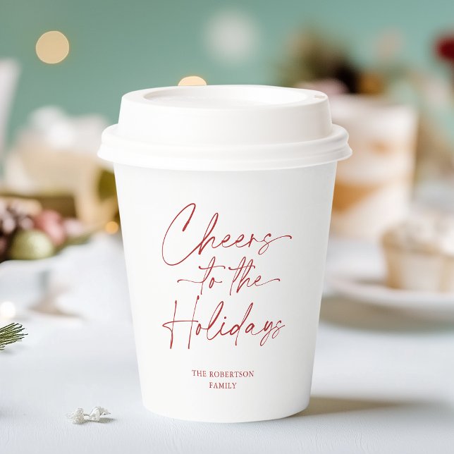 Cheers to the Holidays Festive Paper Cups (Creator Uploaded)