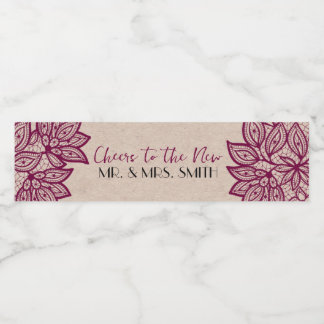 Cheers to the New Mr. & Mrs. Water Bottle Labels