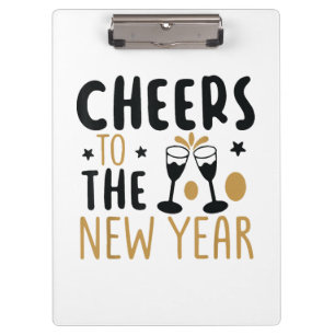 Cheers To The New Year 2025 Countdown Wine Drinkin Clipboard