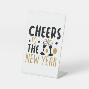 Cheers To The New Year 2025 Countdown Wine Drinkin Pedestal Sign