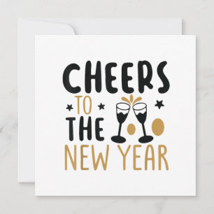 Cheers To The New Year 2025 Countdown Wine Drinkin Thank You Card
