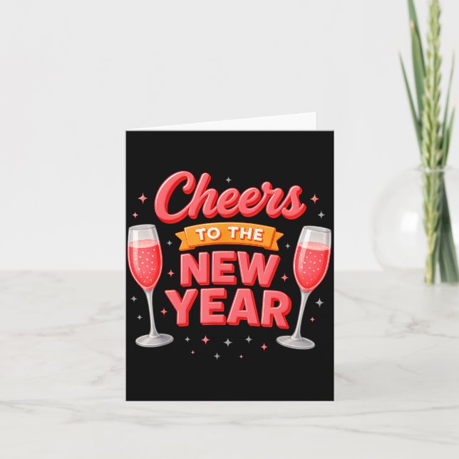 Cheers To The New Year 2026 Champagne New Years Ev Card (Front)