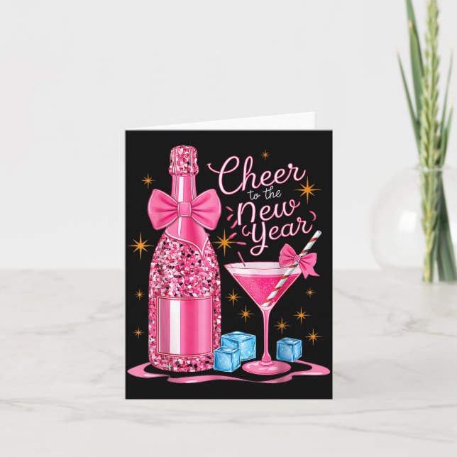 Cheers To The New Year 2026 Champagne New Years Ev Card (Front)
