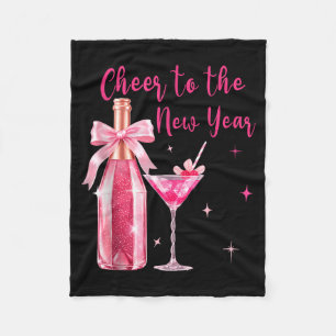 Cheers To The New Year 2026 Champagne New Years Ev Fleece Blanket